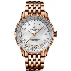 Breitling Navitimer Automatic 35 Mother of Pearl Dial Diamond Rose Gold Women's Replica Watch R17395211A1R1