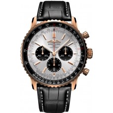 Breitling Navitimer B01 Chronograph 46 18kt Rose Gold Leather Strap Men's Replica Watch RB0137241G1P1