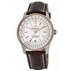 Breitling Navitimer 1 Automatic 41 Silver Dial Brown Leather Deployment Strap Men's Replica Watch U17326211G1P2