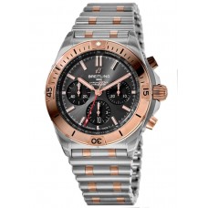 Breitling Chronomat B01 42 Grey Chronograph Dial Rose Gold &amp; Steel Men's Replica Watch UB0134101B1U1