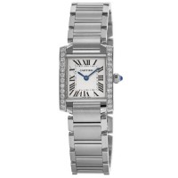 Cartier Tank Francaise Silver Dial Women's Replica Watch W4TA0008