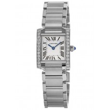 Cartier Tank Francaise Silver Dial Women's Replica Watch W4TA0008
