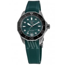 Tag Heuer Aquaracer Professional 300 Date Green Diamond Dial Rubber Strap Women's Replica Watch WBP231G.FT6226