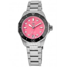 Tag Heuer Aquaracer Professional 300 Date Pink Diamond Dial Steel Women's Replica Watch WBP231J.BA0618