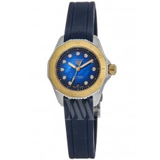 Tag Heuer Aquaracer Professional 200 Blue Diamond Dial Rubber Strap Women's Replica Watch WBP2450.FT6215