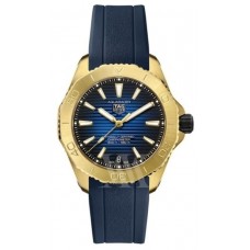 Tag Heuer Aquaracer Professional 200 Blue Dial 18K Yellow Gold Rubber Strap Men's Replica Watch WBP5152.FT6210