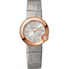 Cartier Ballon Blanc Silver Dial Leather Strap Women's Replica Watch WGBL0004
