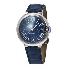 Cartier Ballon Bleu de Cartier Blue Dial Leather Strap Men's Replica Watch WSBB0027