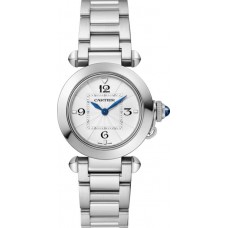 Cartier Pasha De Cartier Opaline Dial Steel Women's Replica Watch WSPA0021