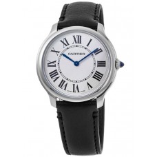 Cartier Ronde Must De Cartier 36mm Leather Strap Women's Replica Watch WSRN0031