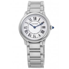 Cartier Ronde Must De Cartier Silver Dial Steel Women's Replica Watch WSRN0033