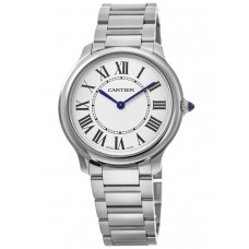 Cartier Ronde Must De Cartier 36mm Silver Dial Steel Women's Replica Watch WSRN0034