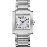 Cartier Tank Francaise Large Silver Dial Women's Replica Watch WSTA0067
