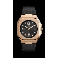 Bell & Ross Watch BR 05 Auto Black Gold Rubber BR05A-BL-PG/SRB replica