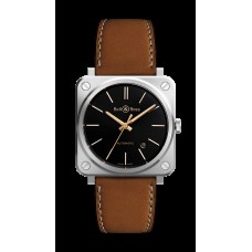Bell & Ross Instruments BR S-92 Golden Heritage Automatic Black Dial Men's Watch BRS92-ST-G-HE-SCA replica
