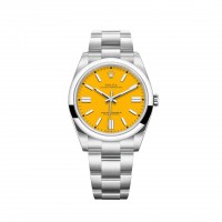 Rolex Oyster Perpetual 41 Yellow Dial Oyster Bracelet m124300-0004 replica