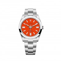Rolex Oyster Perpetual 41 Coral Red Dial Oyster Bracelet m124300-0007 replica