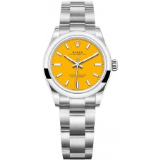 Rolex Oyster Perpetual 31 yellow dial m277200-0005 replica