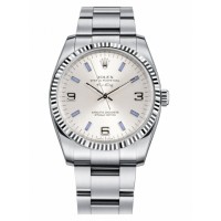 Rolex Air-King White Gold Fluted Bezel Silver round dial 114234 SBLIO Replica