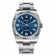 Rolex Oyster Perpetual No Date Stainless Steel Blue dial 116034 BLAIO Replica
