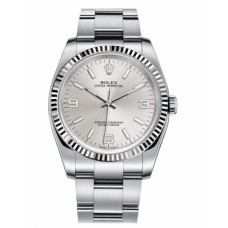Rolex Oyster Perpetual No Date Stainless Steel Silver dial 116034 SAIO Replica