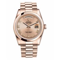 Rolex Day Date Pink Gold Champagne Dial 118205 CHRP Replica