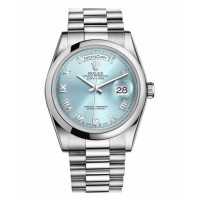 Rolex Day Date Platinum Glacier blue dial 118206 GLARP Replica