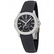 Patek Philippe Aquanaut Dual Time Black Dial Automatic Men's Watch 5164A-001 Copy Replica