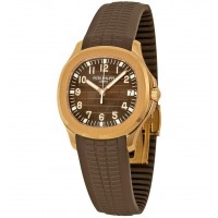 Patek Philippe Aquanaut Brown Dial 18k Rose Gold Brown Rubber Automatic Men's Watch 5167R-001 Copy Replica