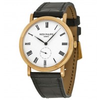 Patek Philippe Calatrava White Dial 18kt Rose Gold Men's Watch 5119R Copy Replica