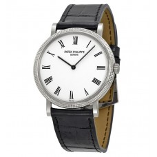 Patek Philippe Calatrava White Dial 18k White Gold Men's Watch 5120G Copy Replica