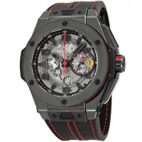 Hublot Big Bang Ferrari All Black LIMITED Automatic Openwork Dial Black Ceramic Men's Watch 401.CX.0123.VR Copy Replica