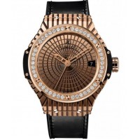 Hublot Big Bang Gold Caviar 41mm Dial Gold Black Leather Men's Watch 346.PX.0880.VR.1204 Copy Replica