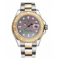 Rolex Yacht-Master Stainless Steel and Yellow Gold Dark mother of pearl dial 16623 DKMOP Replica