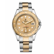 Rolex Yacht-Master Stainless Steel and Yellow Gold Champagne dial 168623 CH Replica