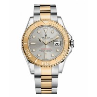 Rolex Yacht-Master Stainless Steel and Yellow Gold Grey dial 168623 PL Replica