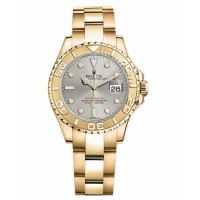 Rolex Yacht-Master Yellow Gold Gray dial Ladies Watch 169628 G Replica