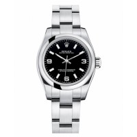 Rolex Oyster Perpetual No Date Stainless Steel Black dial 176200 BKAIO Replica