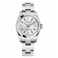 Rolex Oyster Perpetual No Date Stainless Steel Silver dial Ladies watch 176200 SABLIO Replica