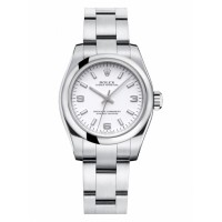Rolex Oyster Perpetual No Date Stainless Steel White dial Ladies watch 176200 WAIO Replica