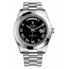 Rolex Day Date II President Platinum Black dial 218206 BKRP Replica