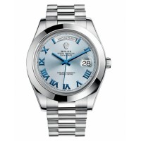 Rolex Day Date II President Platinum Ice blue dial 218206 IBLBLRP Replica