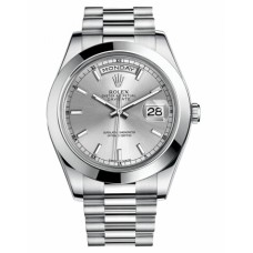 Rolex Day Date II President Platinum Silver dial 218206 SIP Replica