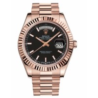 Rolex Day Date II President Pink Gold Black dial 218235 BKIP Replica