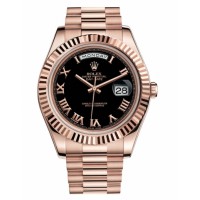Rolex Day Date II President Pink Gold Black dial 218235 BKRP Replica