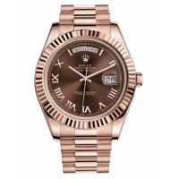 Rolex Day Date II President Pink Gold Brown dial 218235 BRRP Replica