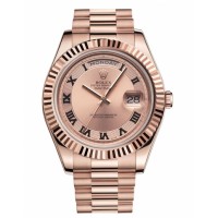 Rolex Day Date II President Pink Gold Champagne concentric dial 218235 CHCRP Replica