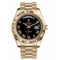 Rolex Day Date II President Yellow Gold Black dial 218238 BKRP Replica