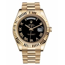 Rolex Day Date II President Yellow Gold Black dial 218238 BKRP Replica