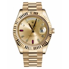 Rolex Day Date II President Yellow Gold Champagne dial 218238 CHRDP Replica